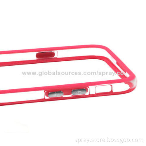 PC + TPU Bumper Frame Cases for iPhone with Metal Buttons